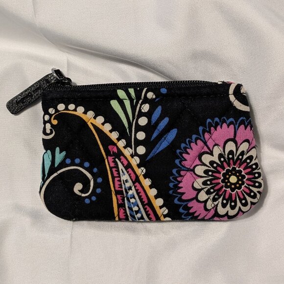 Vera Bradley Banana Swirl Zip Up Coin Case Wallet - Picture 2 of 5
